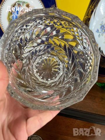 Кристална ледарка или ваза⚜️ Според мен е ледарка, но в мрежата е описана като ваза , снимка 5 - Вази - 53215274