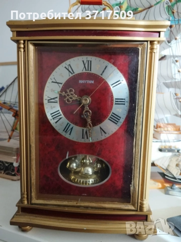 Настолен часовник с мелодии RHYTHM CITIZEN, въртящи се декорации JAPAN, снимка 2 - Антикварни и старинни предмети - 52497643