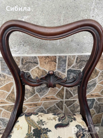 Комплект от 2 антични дървени стола – масив, снимка 5 - Антикварни и старинни предмети - 52919682