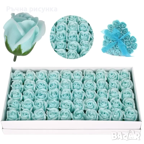 Декоративни рози и карамфили от пластичен сапун, снимка 9 - Декорация за дома - 49888646