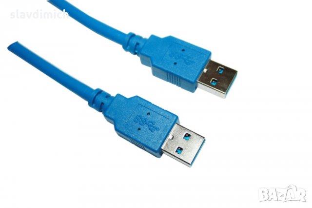 USB кабел 3.0  мъжко към мъжко дължина 1,5М, снимка 1 - Кабели и адаптери - 27585546