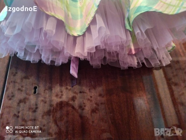 Страхотна супер бухнала рокля с туту отдолу, снимка 4 - Детски рокли и поли - 32585485