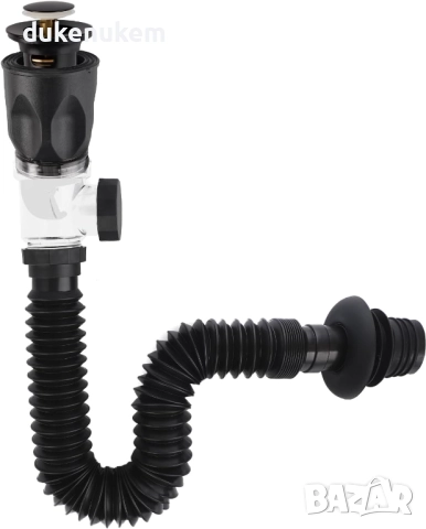 Универсален сифон с Pop-Up клапан, против миризми, гъвкав