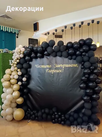 Украса за повод.Арка с балони,стени с пайети.Абитуриентски бал, Рожден ден, Кръщене, Юбилей и други, снимка 18 - Други - 47245536