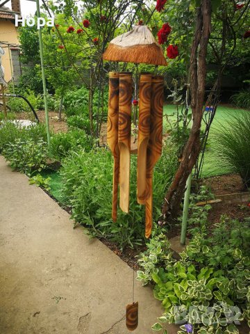 Вятърни звънци от дърво Кокос , снимка 3 - Градински мебели, декорация  - 32679181