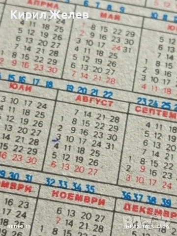 Старо календарче 78г. СВЕТОВНО ПЪРВЕНСТВО ПО ФУТБОЛ за КОЛЕКЦИЯ 35348, снимка 5 - Колекции - 51219184