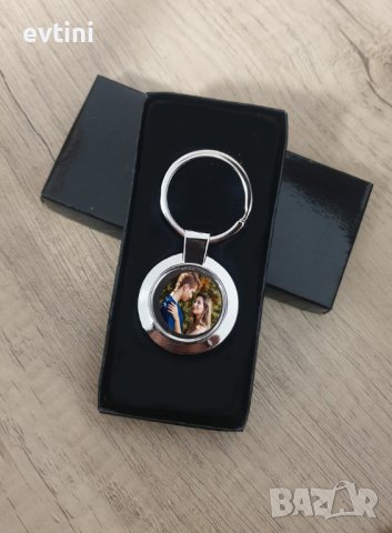 Метален ключодържател със снимка и надпис по желание, снимка 2 - Други - 39255372