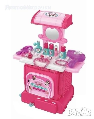 Детска тоалетка в раница, комплект с козметика, за деца , снимка 4 - Образователни игри - 53039877