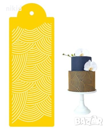 Дъги люспи стенсил шаблон за спрей за торта украса Scrapbooking, снимка 2 - Други - 33230651