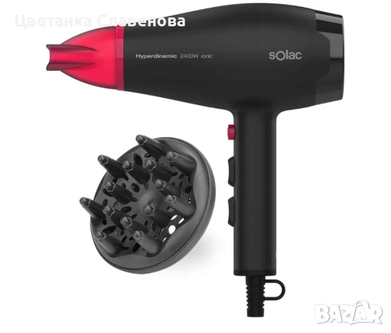 Сешоар SOLAC SH7100 Hyperdinamic 2400W Йонен, снимка 2 - Сешоари - 50643978