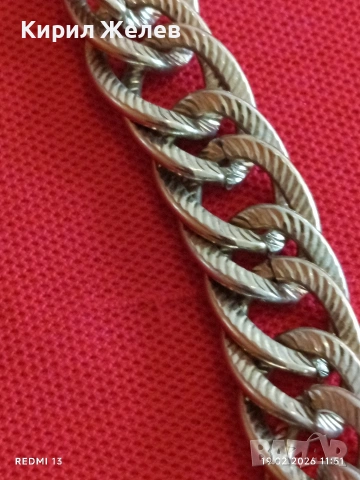 Масивно сребристо колие много красив стилен дизайн 51886, снимка 3 - Колиета, медальони, синджири - 53533704