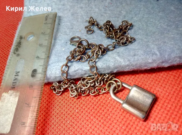 СТИЛНО СРЕБРИСТО СТОМАНЕНО ФИНО КОЛИЕ с ФИГУРАЛНА АРТ ВИСУЛКА - КАТИНАР КАТИНАРЧЕ 25252, снимка 4 - Колиета, медальони, синджири - 47316769