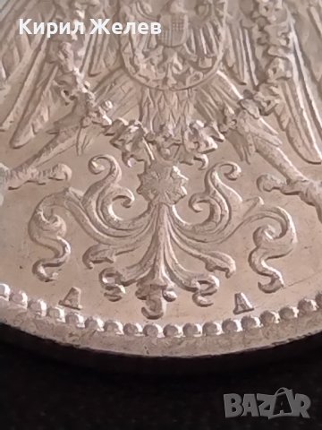 СРЕБЪРНА МОНЕТА 1 марка 1914г. Германска империя Вилхелм втори 37170, снимка 9 - Нумизматика и бонистика - 40465224