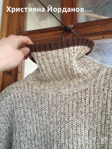 Пуловер поло с коприна, Л, снимка 5 - Блузи с дълъг ръкав и пуловери - 52998938