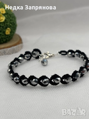 Гривна Стил Ръчно изработена Естествени камъни или стъклени Изработка по поръчка , снимка 13 - Гривни - 52713646