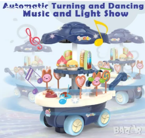 Детска количка със сладкиши и сладолед, снимка 4 - Играчки за стая - 48473546