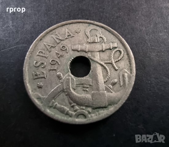 Монета . Испания. 50 сантимос . 1949 год., снимка 1 - Нумизматика и бонистика - 37772875