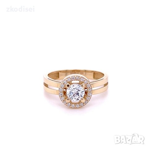 Златен дамски пръстен 2,80гр. размер:53 14кр. проба:585 модел:21873-6, снимка 1 - Пръстени - 44002377