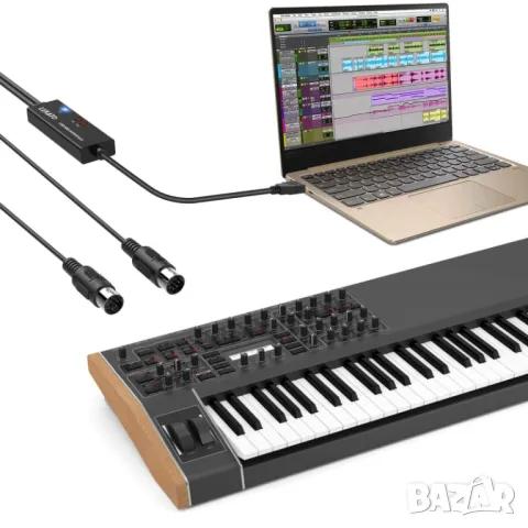 Неизползван USB-C MIDI интерфейс 2м LEKATO LUM-03, снимка 5 - Синтезатори - 48564824