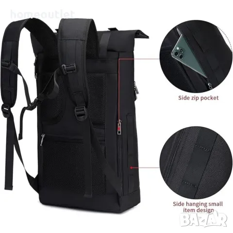 ПРОМОЦИЯ Унисекс раница с регулируем размер в черно MY HOZEE, снимка 3 - Раници - 49302410