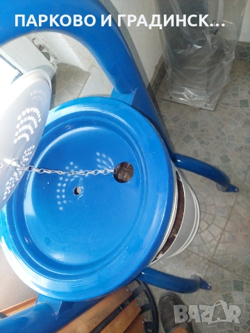 Метален парков кош с пепелник, снимка 3 - Декорация за дома - 53608792