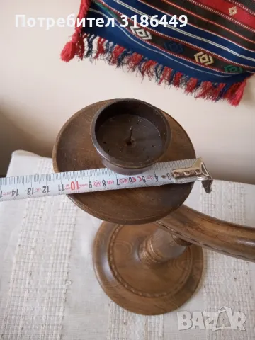 Голям свещник от орехово дърво , снимка 6 - Други - 47757937