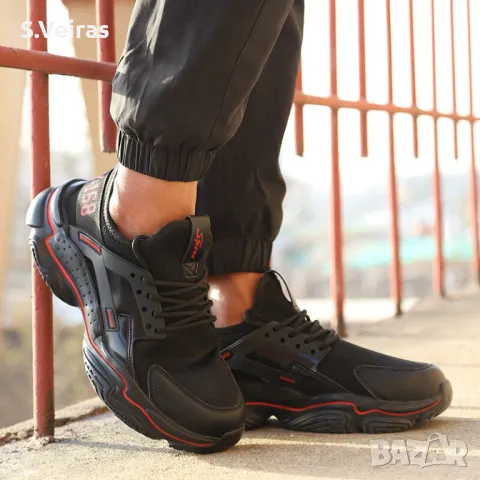 Защитни Работни Обувки Veiras Sport, S1P, Черно / Червено, снимка 7 - Маратонки - 50269920