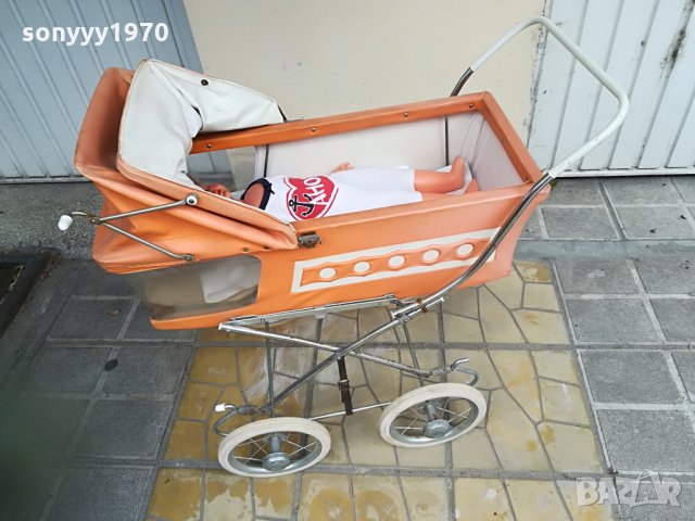 АНТИКА-РЕТРО КОЛИЧКА ЗА БЕБЕ/КУКЛА-80Х70Х45СМ, снимка 2 - Антикварни и старинни предмети - 26222532