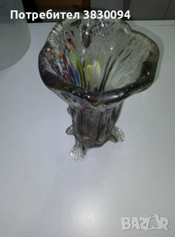 Стара масивна стъклена ваза, снимка 8 - Други ценни предмети - 50799672
