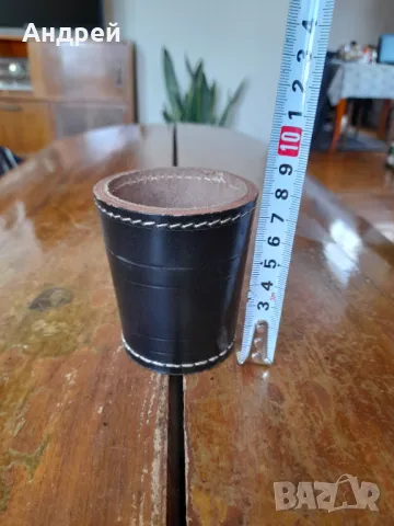 Стара кожена чаша за зарове #3, снимка 2 - Други ценни предмети - 47737888