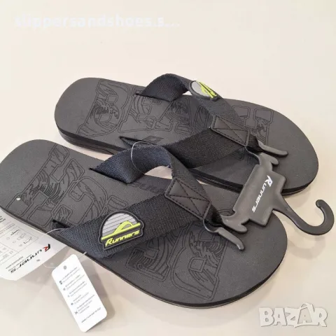 Мъжки джапанки Runners черен 41/45, снимка 2 - Джапанки - 50307712