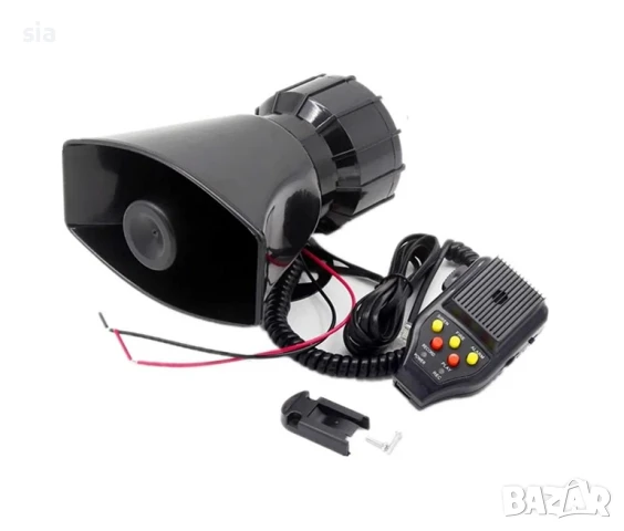 Сирена с микрофон и запис, 100W, 12V, снимка 3 - Аксесоари и консумативи - 47963669