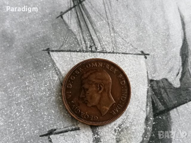 Монета - Великобритания - 1/2 (половин) пени | 1941г., снимка 2 - Нумизматика и бонистика - 39650973