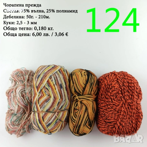 Евтини прежди в малки количества - нови и остатъци , снимка 13 - Други - 52029847