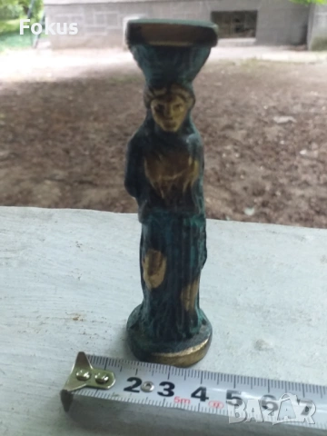 Статуетка фигура бронз патина, снимка 3 - Антикварни и старинни предмети - 53478103