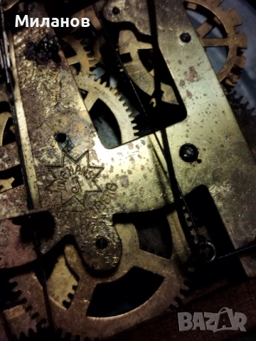 Стар механичен стенен часовник, снимка 11 - Антикварни и старинни предмети - 41806849