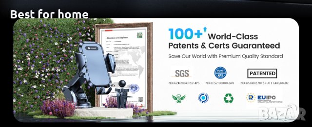 Луксозна и надеждна стойка за смартфон за автомобил VICSEED, снимка 3 - Селфи стикове, аксесоари - 44123916