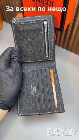 Hermes Мъжки Портфейл Естествена Кожа Хермес - Налични Различни Цветове Код SK748, снимка 4 - Портфейли, портмонета - 53158895