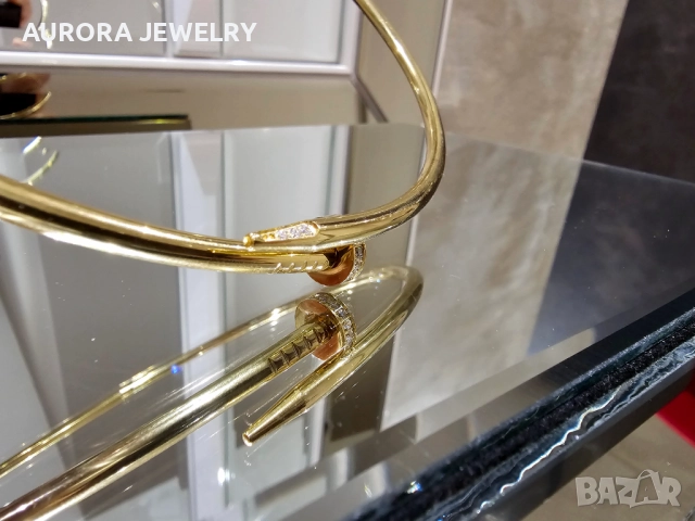 CARTIER Nail Juste un Clou Classic Gold Diamonds Колие Пирон, снимка 6 - Колиета, медальони, синджири - 52833141