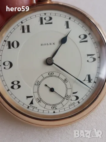 Джобен часовник  ROLEX-1910-30 г.позлатен, снимка 4 - Мъжки - 47605735