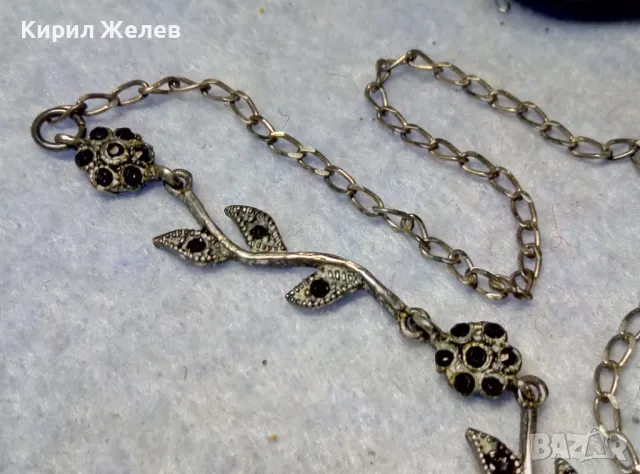 РАЗКОШНО ФЛОРАЛНО СКЪПОЦЕННО СРЕБЪРНО КОЛИЕ СРЕБРО 925 с ЮВЕЛИРНО ФАСЕТИРАНИ МАРКАЗИТИ 37725, снимка 5 - Колиета, медальони, синджири - 49606164