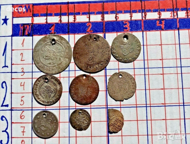 9 сребърни и посребрени монети от Османската империя