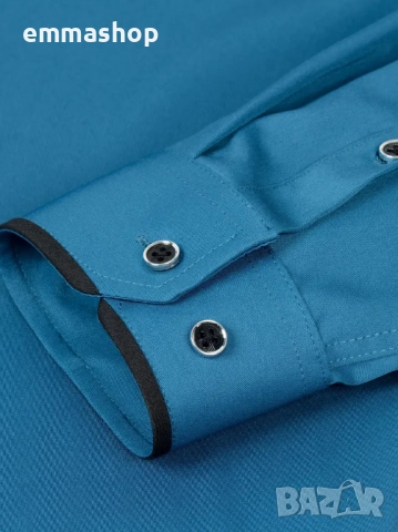 Мъжка риза с дълъг ръкав, размер L-XL Бюст: 105-110cm талия: 91-96cm ​Височина: 185-190cm, снимка 3 - Ризи - 52439734