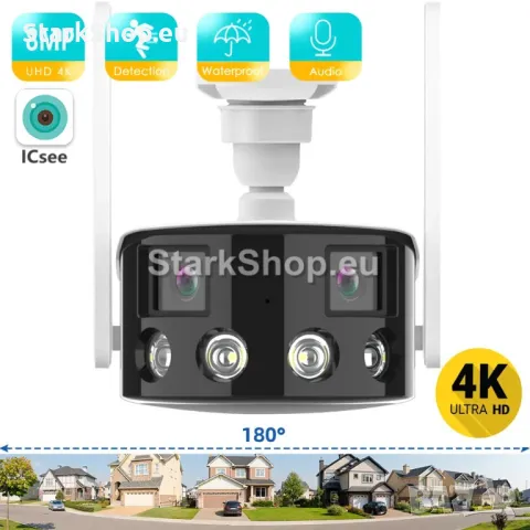 Панорамна камера ICSEE 4K 6MPX + 6MPX