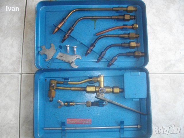 Заваръчна Горелка-Резак-Англия-Комплект 19 Части-Горелка/Контактни Дюзи/Дръжка/Куфар-Профи, снимка 3 - Други инструменти - 36899987