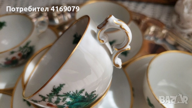 Винтидж чаши за кафе Furstenberg с романтичен декор , снимка 6 - Чаши - 52209925