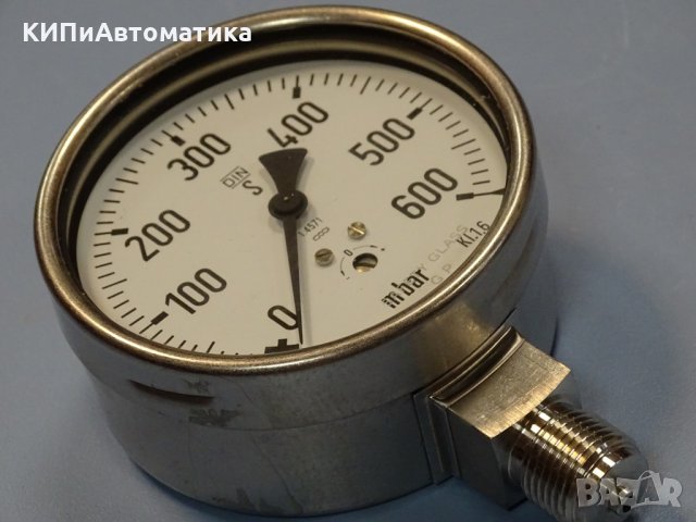 Манометър WIKA Ф100, 0-600 mbar, снимка 6 - Резервни части за машини - 34903009