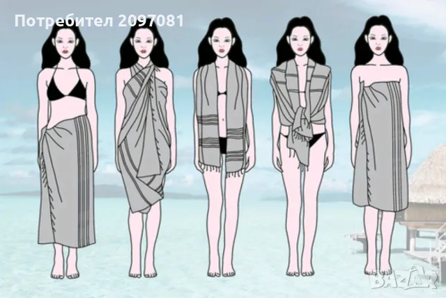 Пещемал памучна кърпа за плаж, снимка 7 - Хавлиени кърпи - 41115523