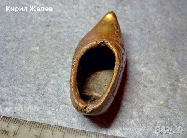 СТАРО БРОНЗИРАНО МЕДНО ЧЕХЪЛЧЕ ПЕПЕЛНИК с ОРИЕНТАЛСКА ОРНАМЕНТИКА РЪЧНА АРТ ИЗРАБОТКА 47806, снимка 11 - Антикварни и старинни предмети - 47606359