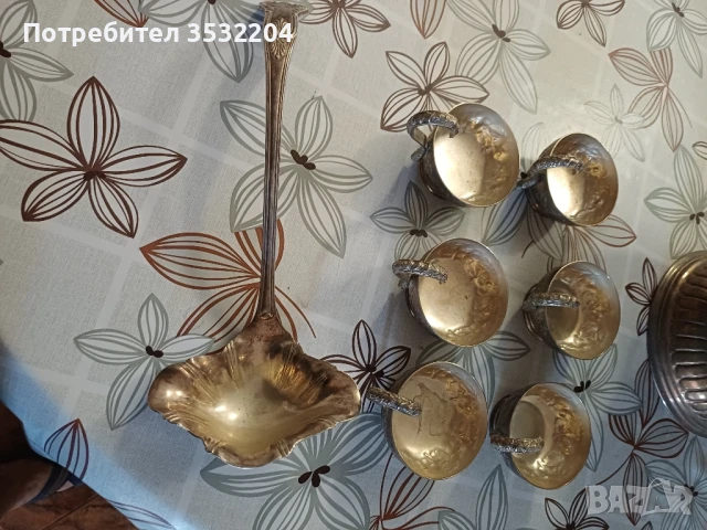 Антикварна посребрена купа, снимка 6 - Антикварни и старинни предмети - 51251417